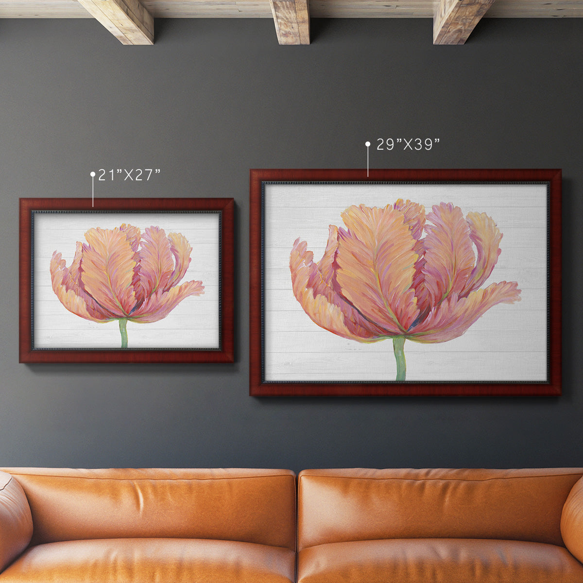 Single Pink Bloom I Premium Framed Canvas- Ready to Hang