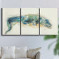 Three-panel canvas wall art featuring alligator illustrated wildlife portrait, displayed in a living room above a sofa.