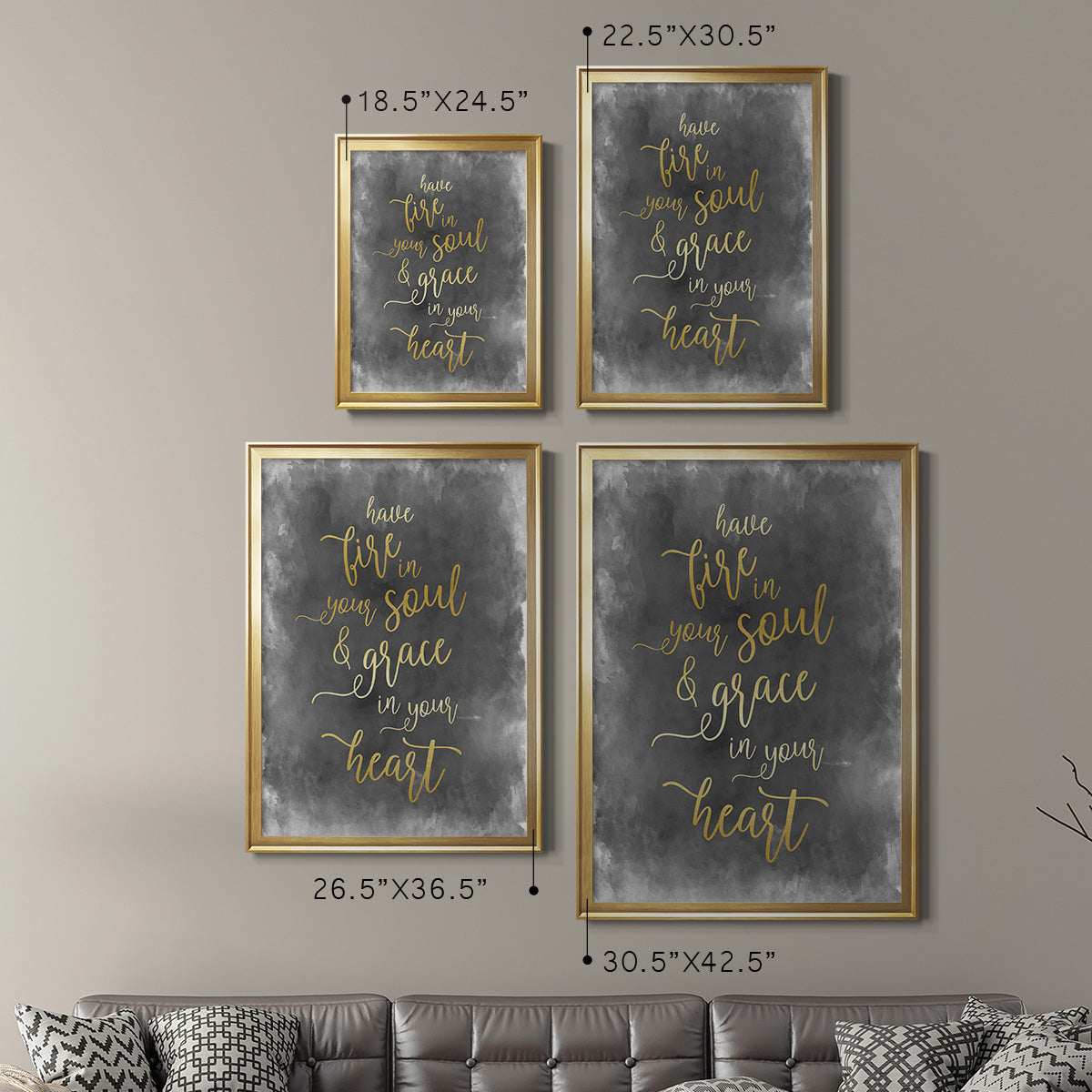 Fire in Your Soul - Modern Framed Canvas Print