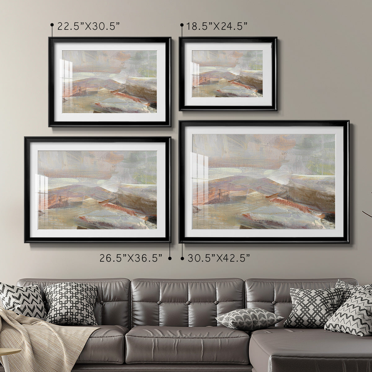Distant Canyon - Modern Framed Art Print