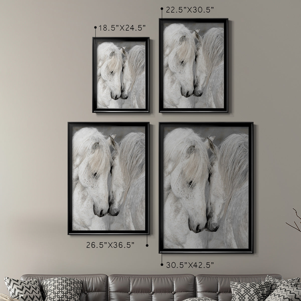 Affection II - Modern Framed Canvas Print