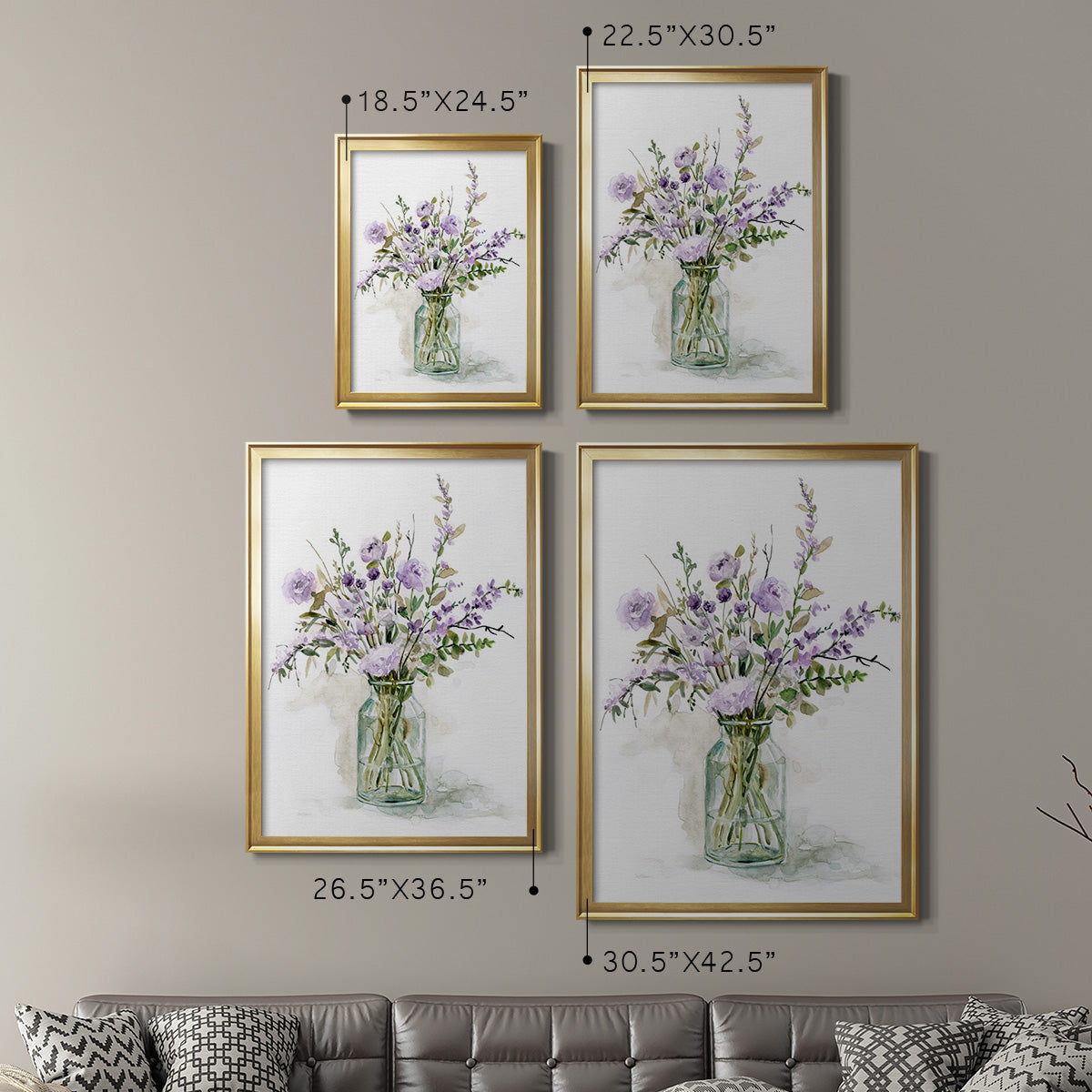 Purple Passion I - Modern Framed Canvas Print