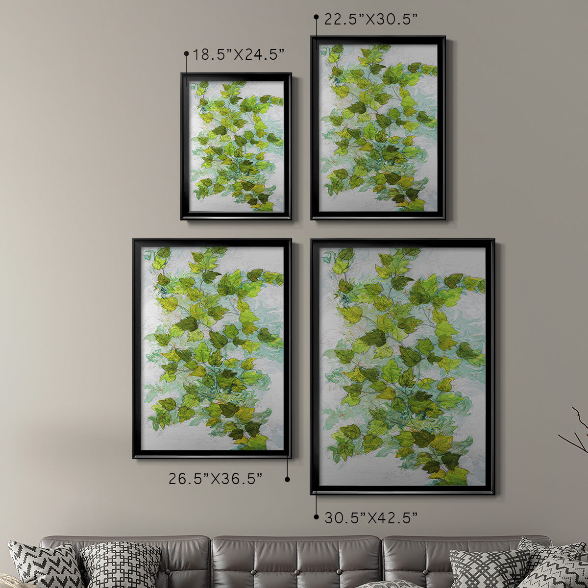 Ivy - Modern Framed Canvas Print