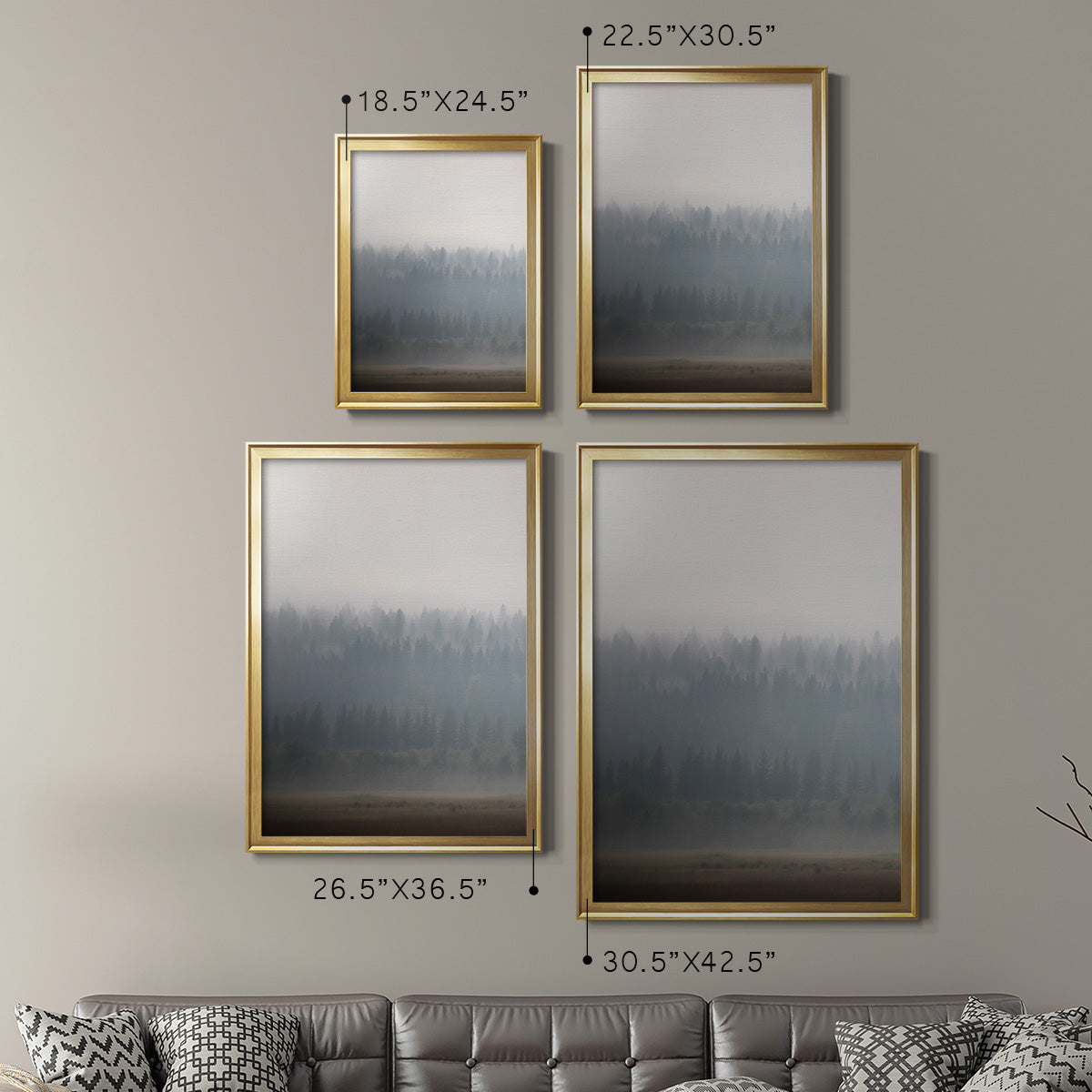 Morning Glow II - Modern Framed Canvas Print