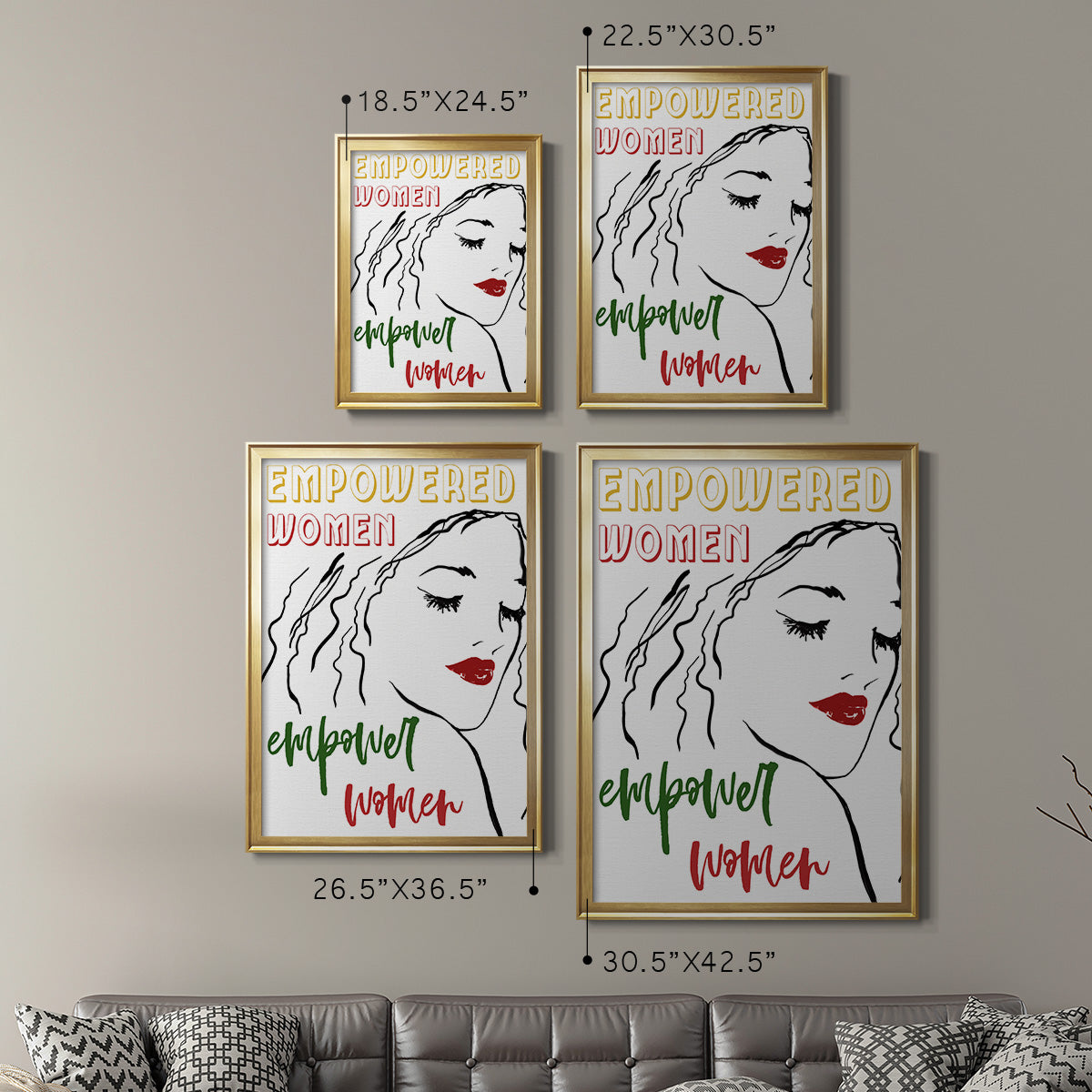 Empowered Women - Modern Framed Canvas Print