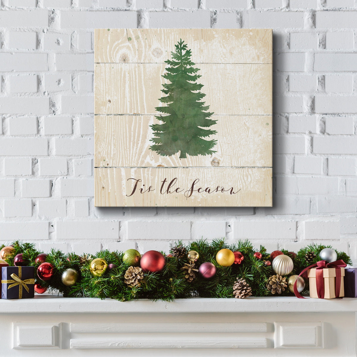 Tis the Season Pine-Premium Gallery Wrapped Canvas - Ready to Hang