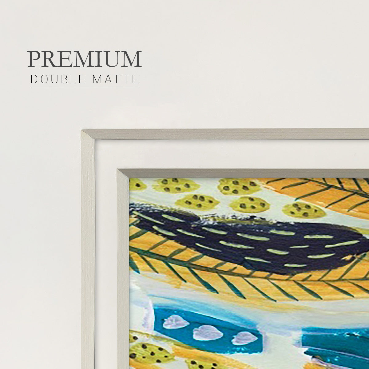 Feathery I Premium Framed Print Double Matboard