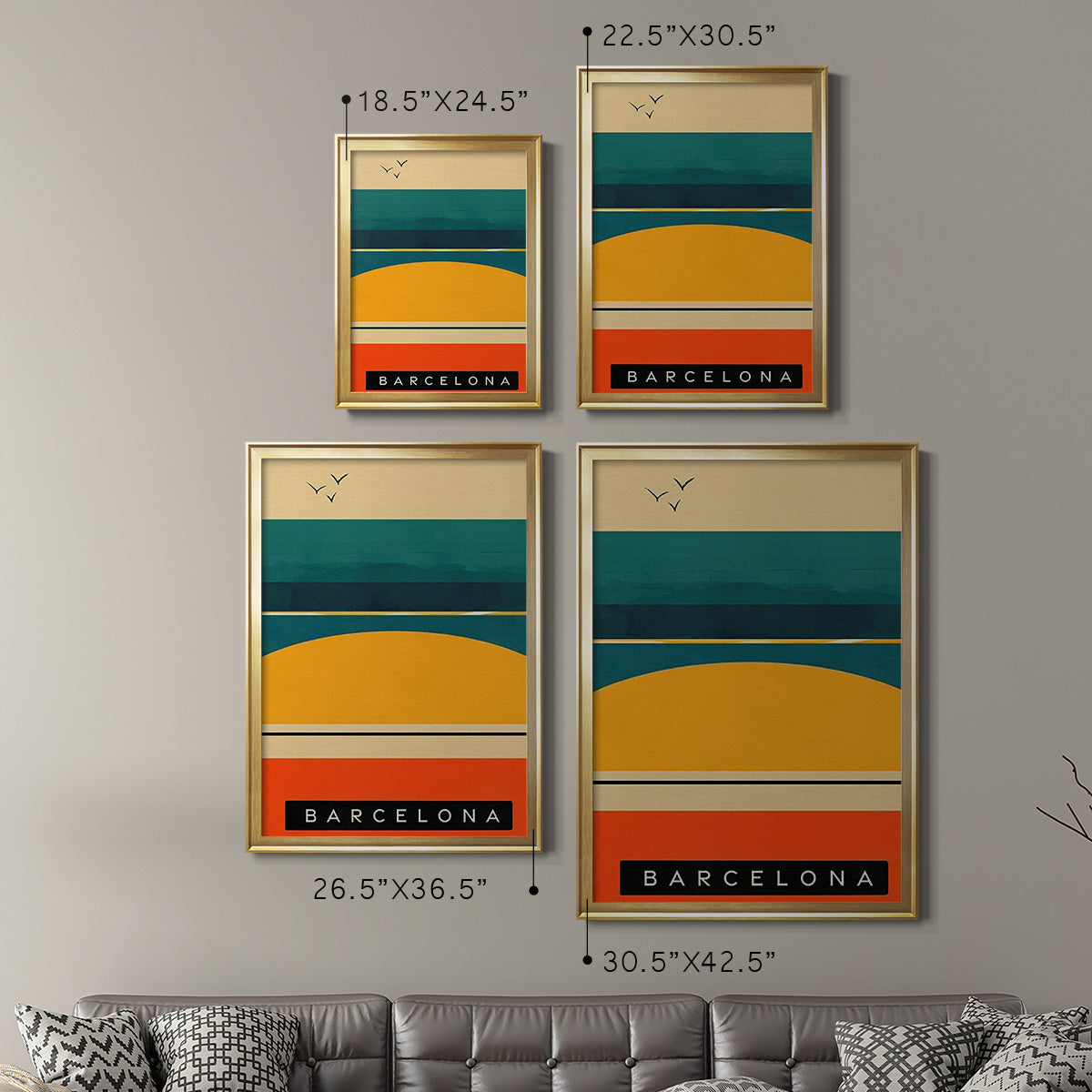 Summer Abroad II - Modern Framed Canvas Print