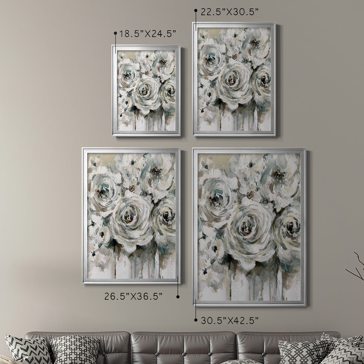 Soft Fragrance II - Modern Framed Canvas Print