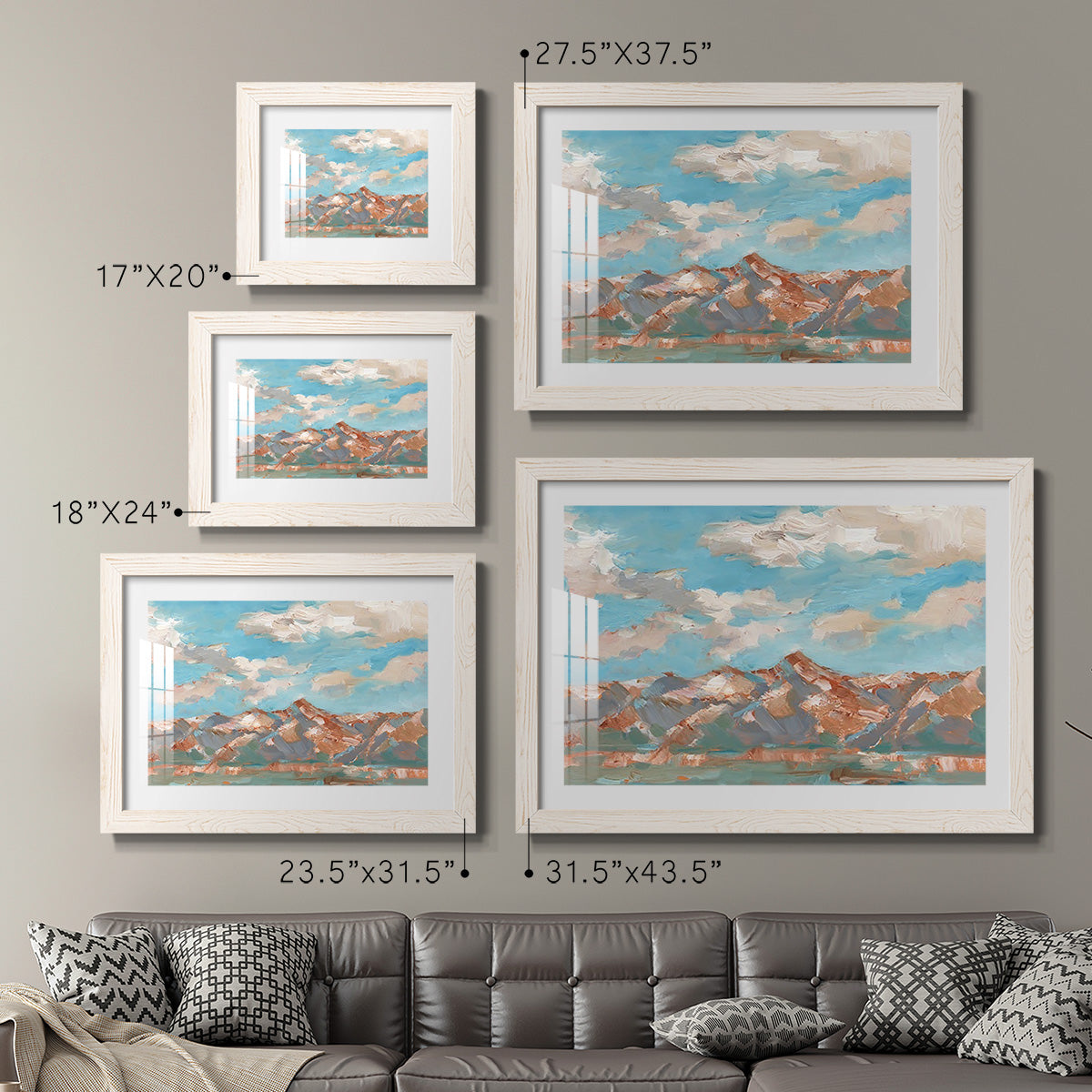 Pastel Western Vista II - Barnwood Framed Art Print