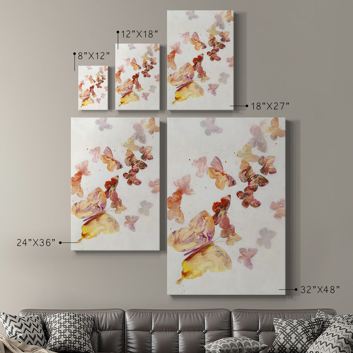 All A Flutter Premium Gallery Wrapped Canvas - Ready to Hang