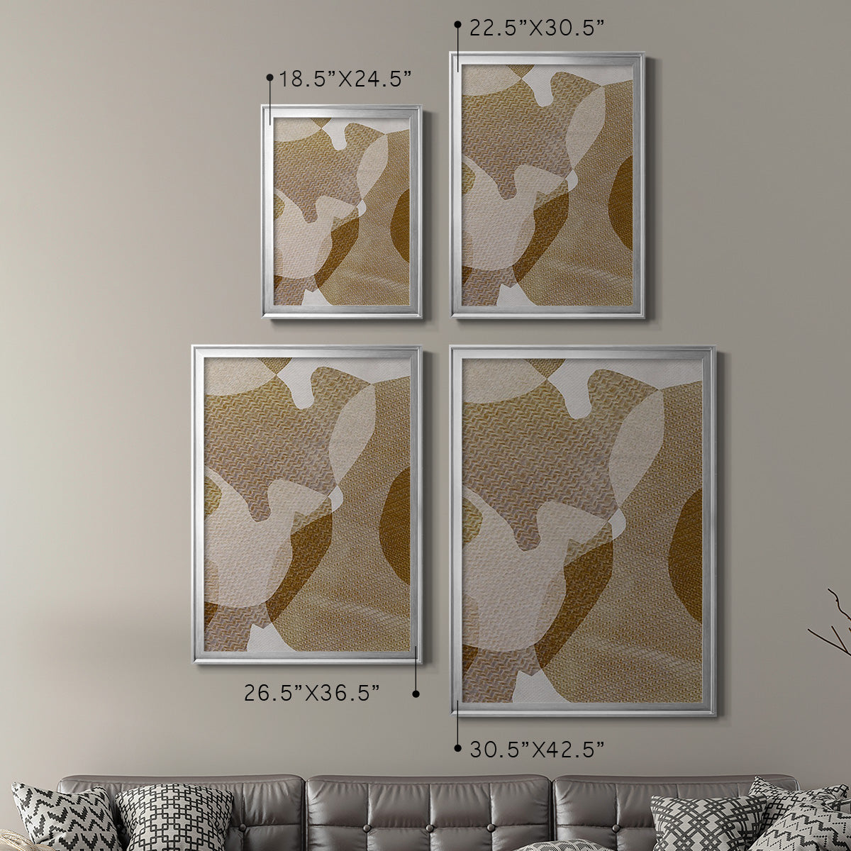 Texture Desert II - Modern Framed Canvas Print