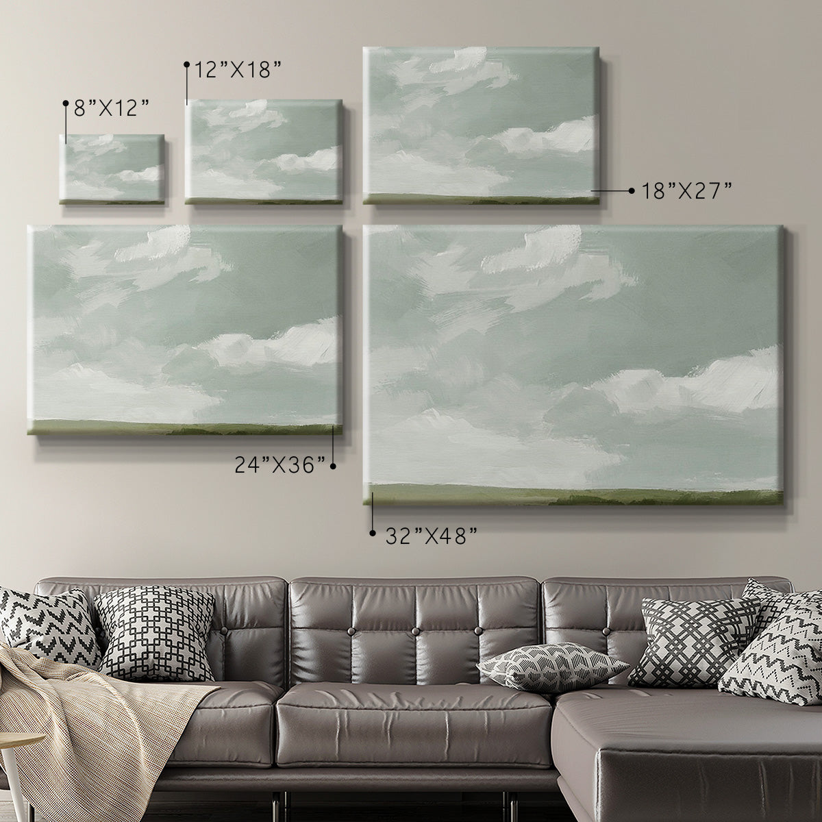 Gray Stone Sky II - Canvas Art Print