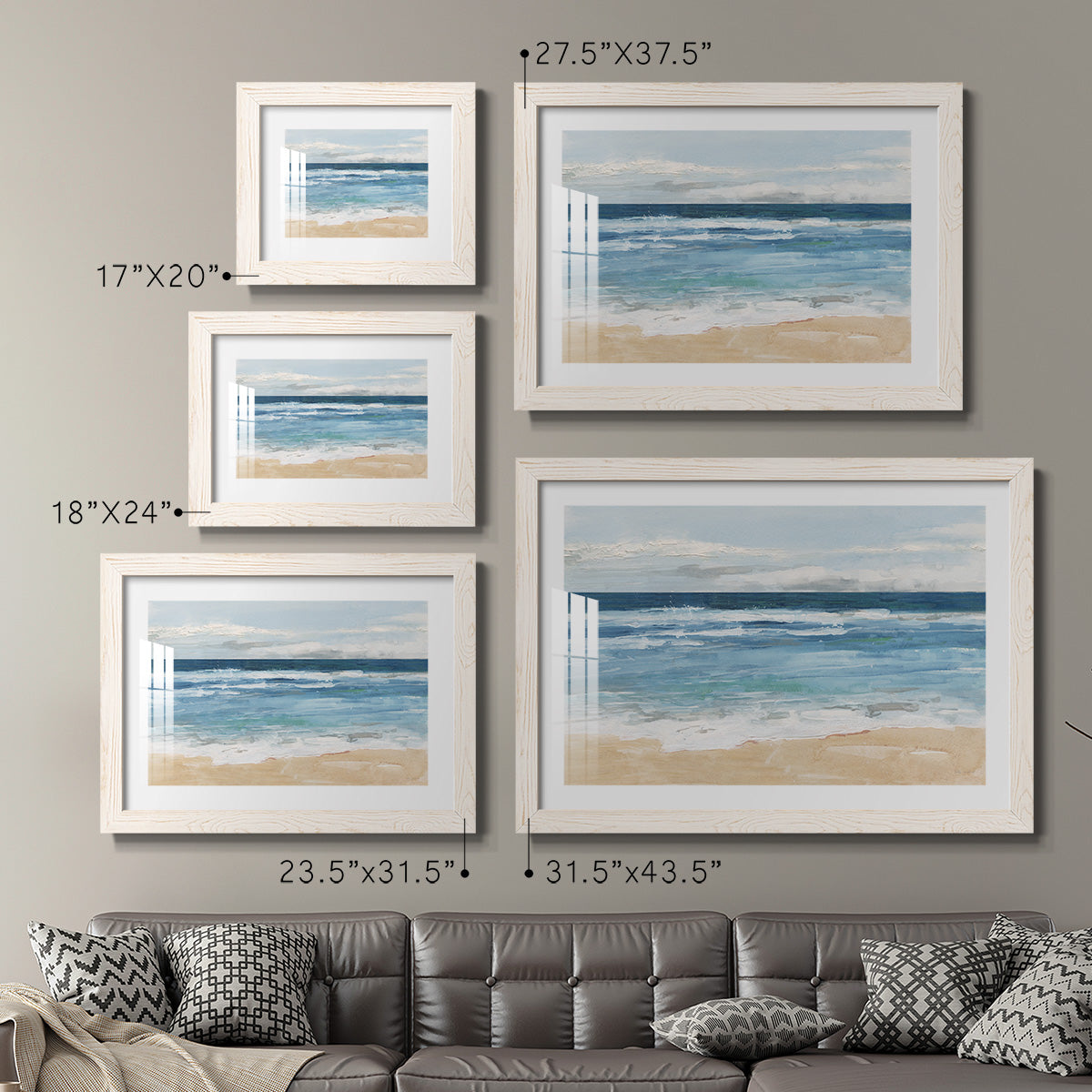 Ocean Waves II - Barnwood Framed Art Print