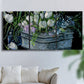 Three-panel canvas wall art featuring colorful wild tulips in bloom, displayed in a living room above a sofa.