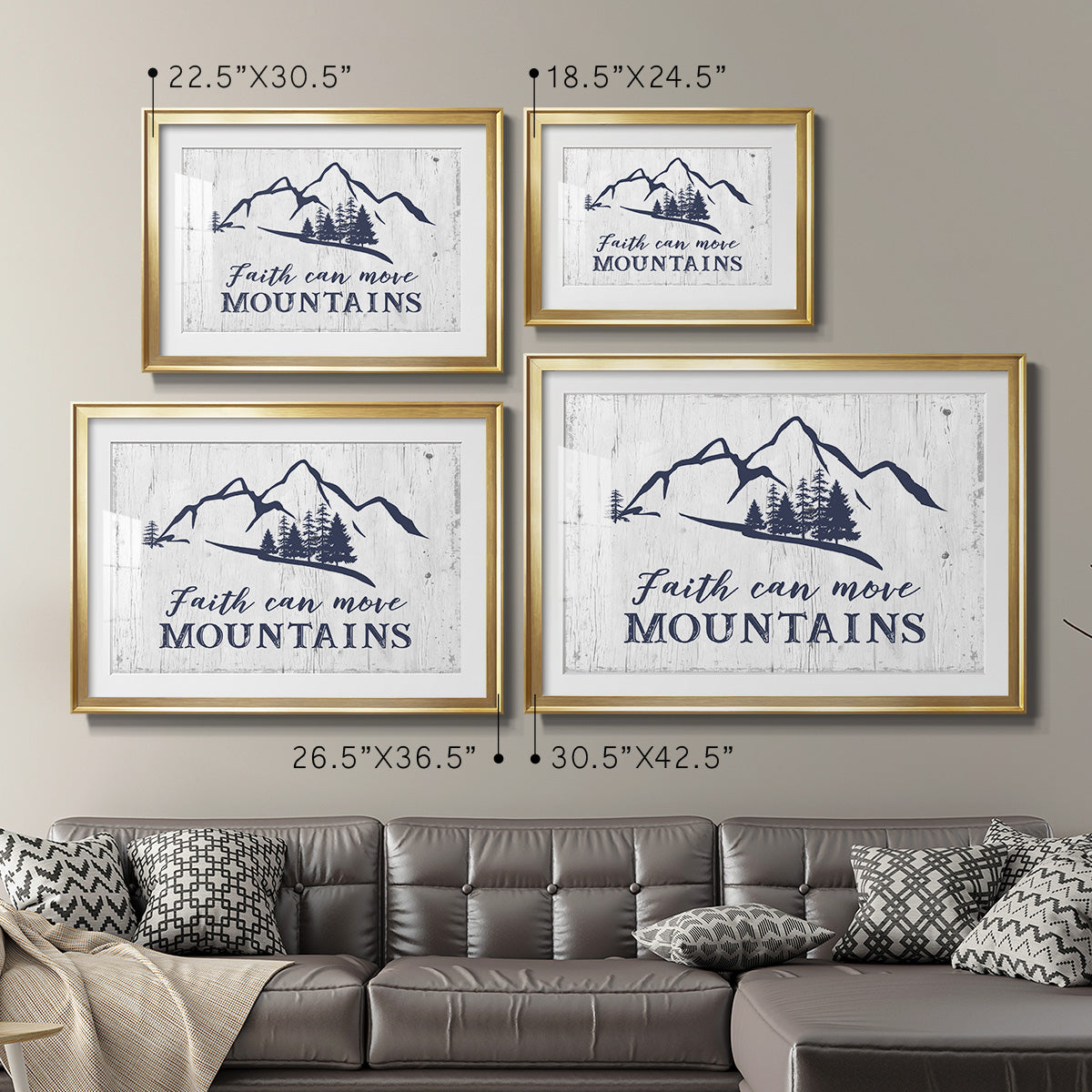 Move Mountains - Modern Framed Art Print