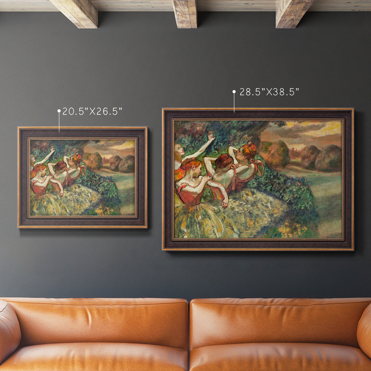 Four Dancers - Ornate Framed Canvas Print