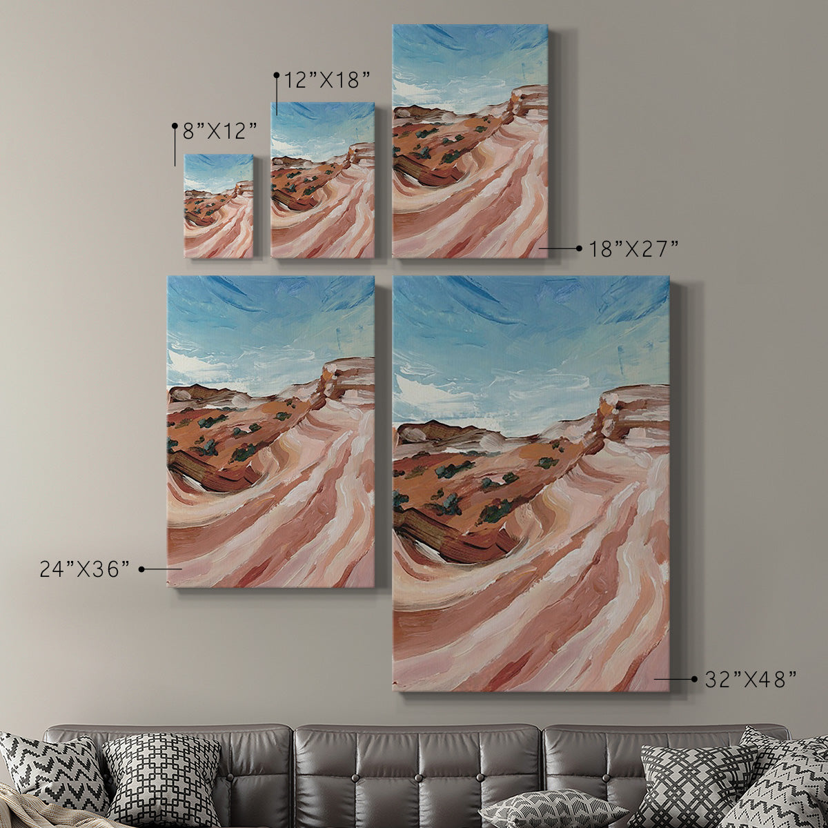 Impasto Plateau II Premium Gallery Wrapped Canvas - Ready to Hang