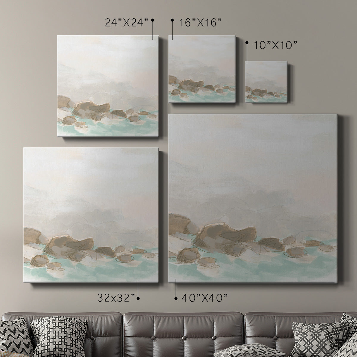 Beach Stones I-Premium Gallery Wrapped Canvas - Ready to Hang