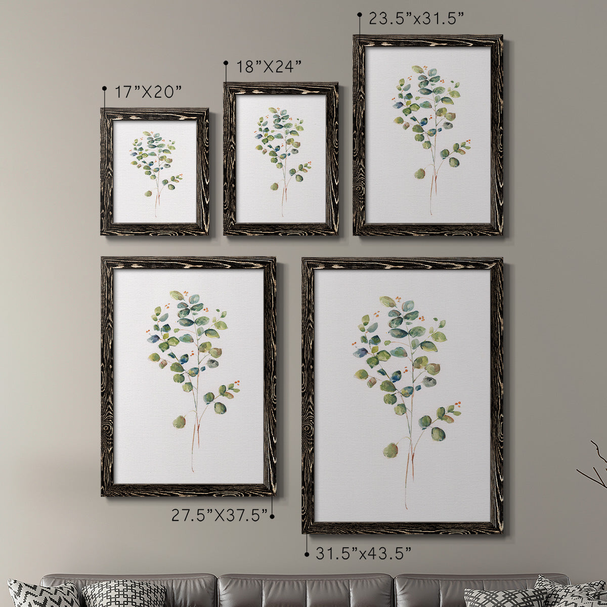 Eucalyptus I   - Premium Framed Canvas 2 Piece Set - Ready to Hang