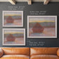 Impressionist haystack sunset scene in winter by Claude Monet in an ornate weathered white frame shown in multiple size options.