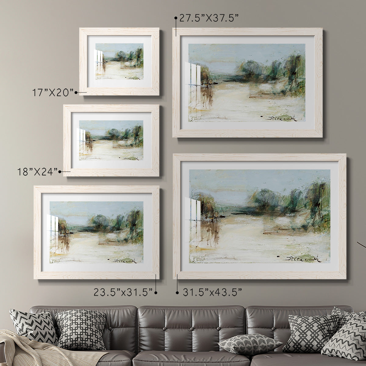 Wintery Horizon III - Barnwood Framed Art Print