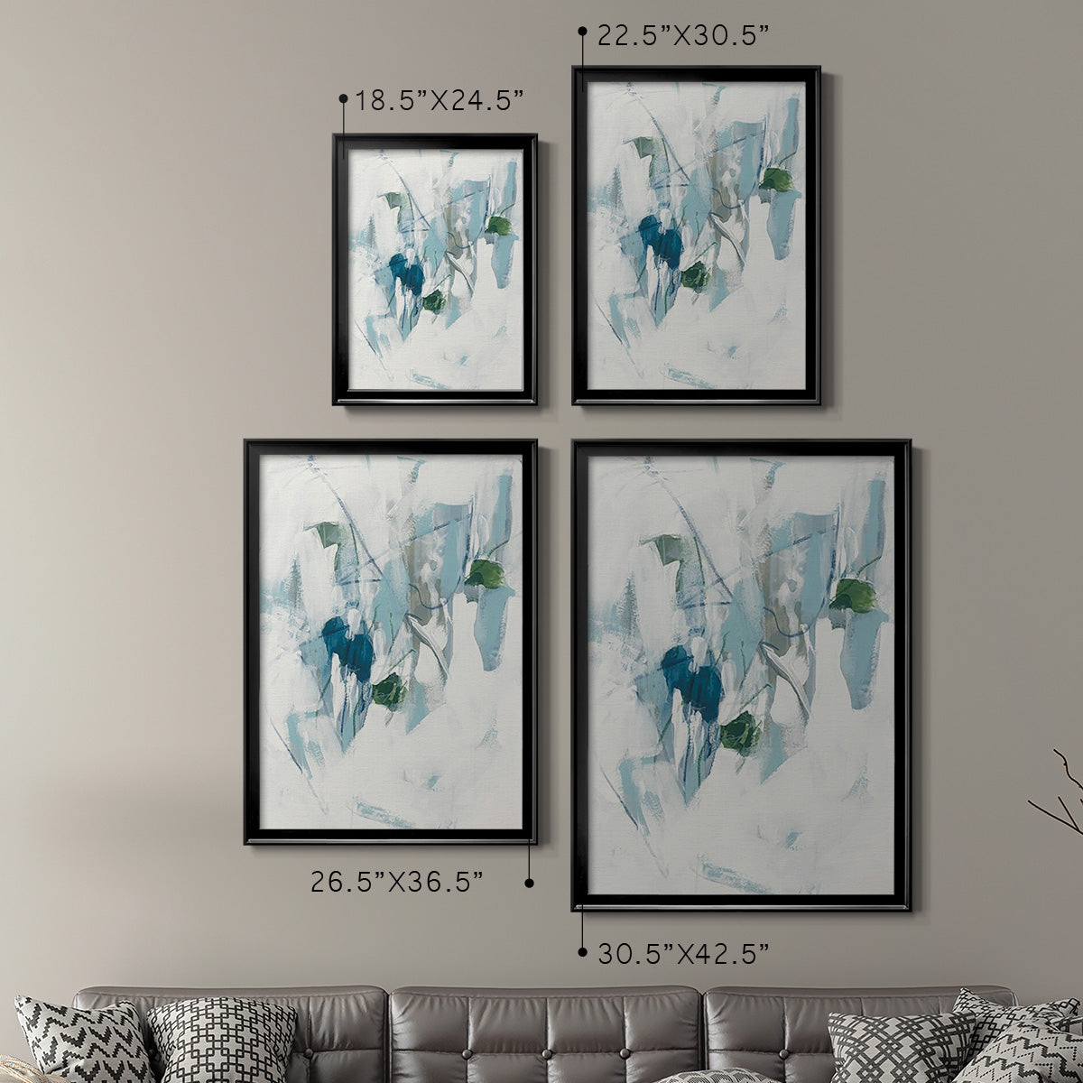 Ice Cavern II - Modern Framed Canvas Print