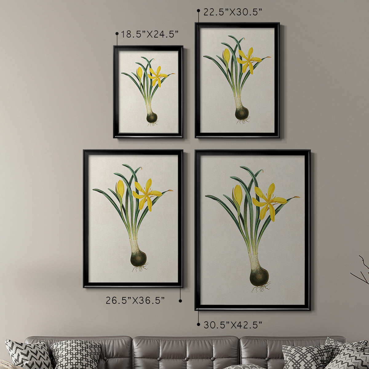 Flowers of the Seasons VI - Modern Framed Canvas Print