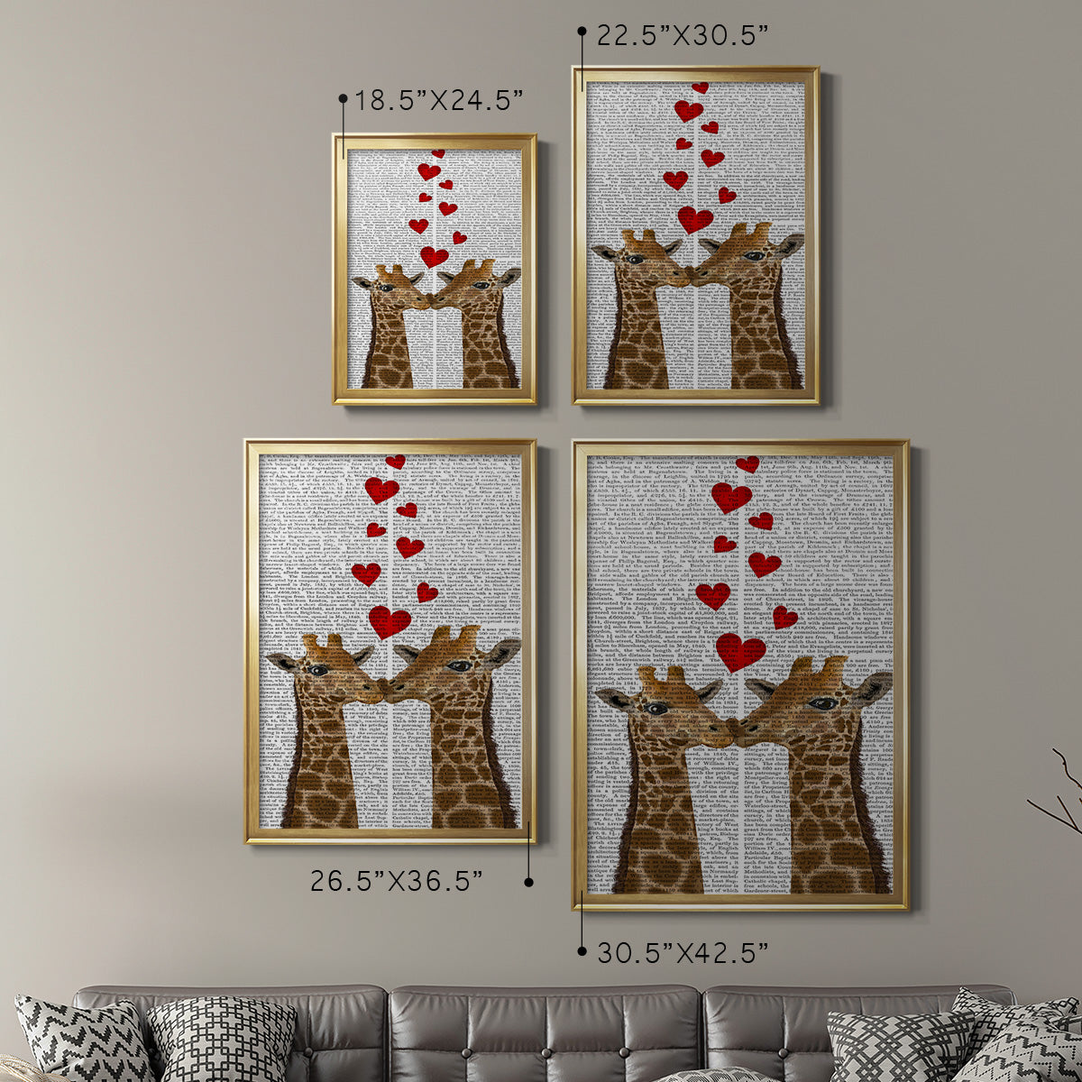 Love is in the Air Collection B - Modern Framed Canvas Print