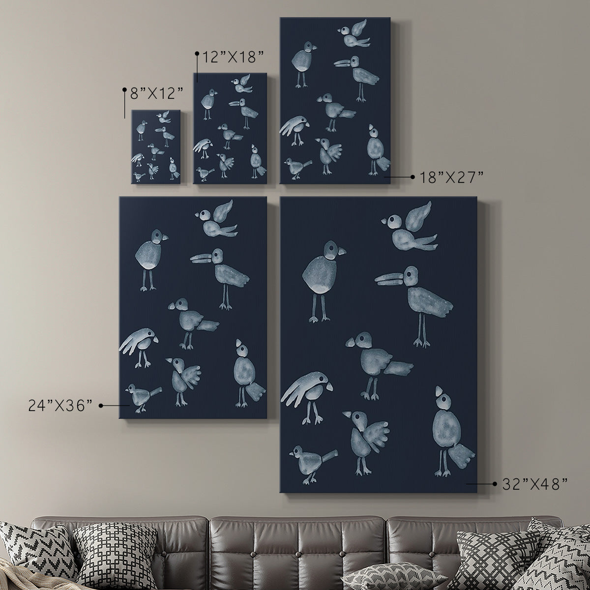 Flock I Premium Gallery Wrapped Canvas - Ready to Hang