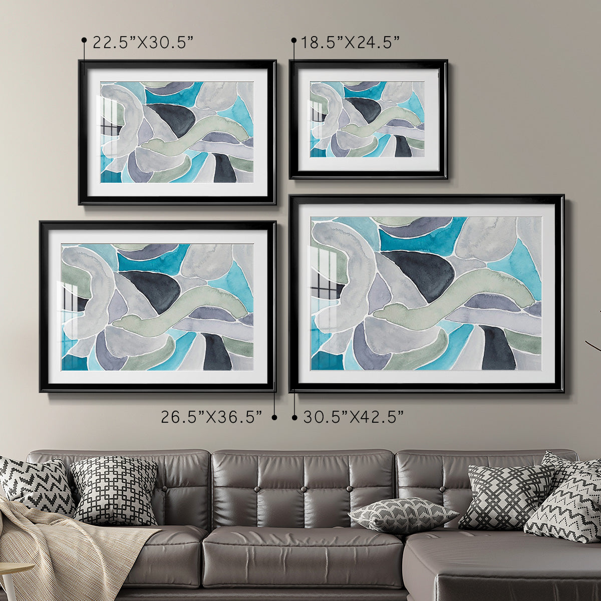 Subtle Billows II - Modern Framed Art Print