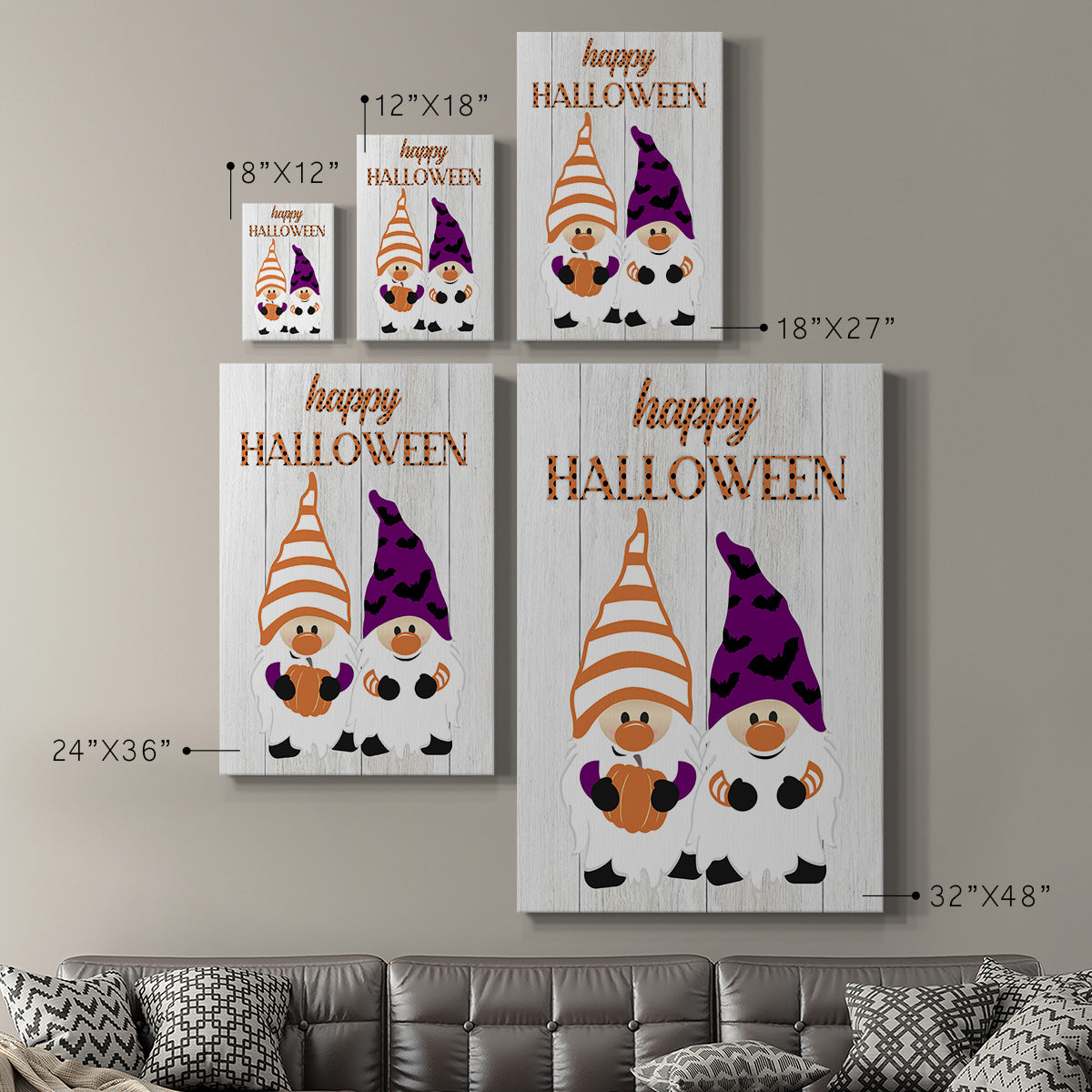 Halloween Gnomes - Canvas Art Print