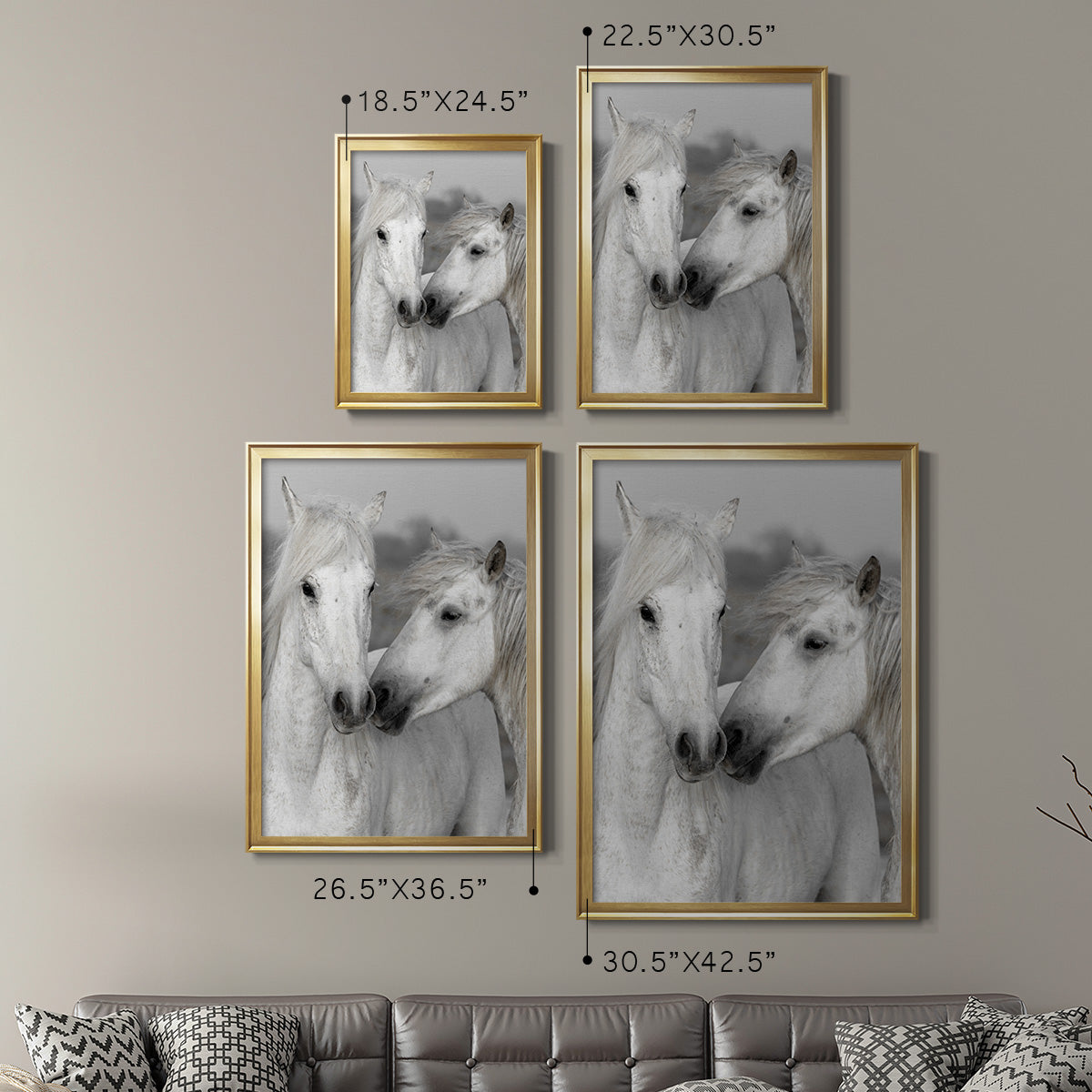 Affection I - Modern Framed Canvas Print