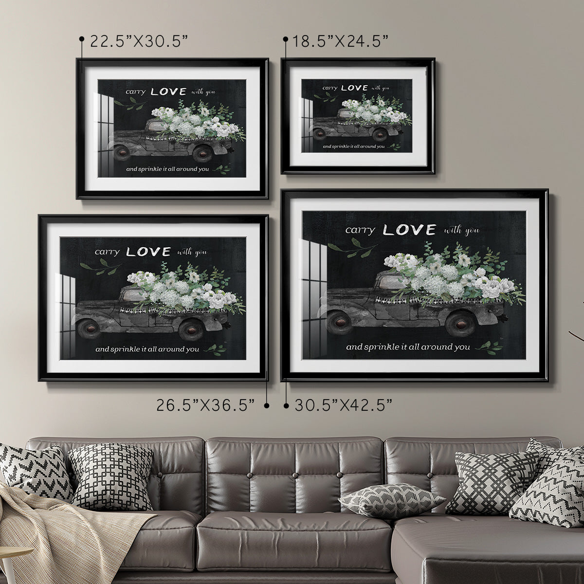 Carry Love - Modern Framed Art Print