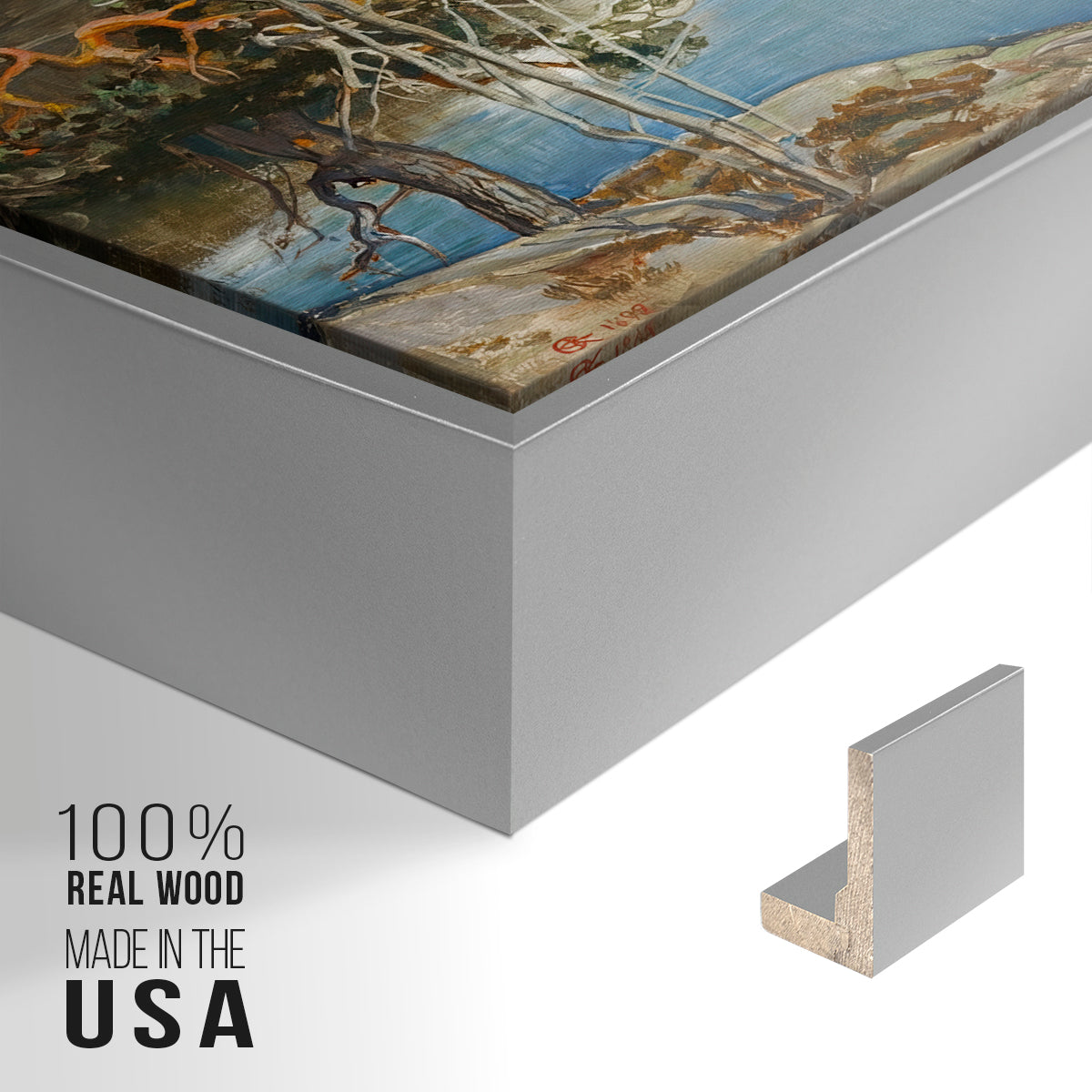 Thunderclouds on the Horizon, 1897 - Floater Framed Canvas Print