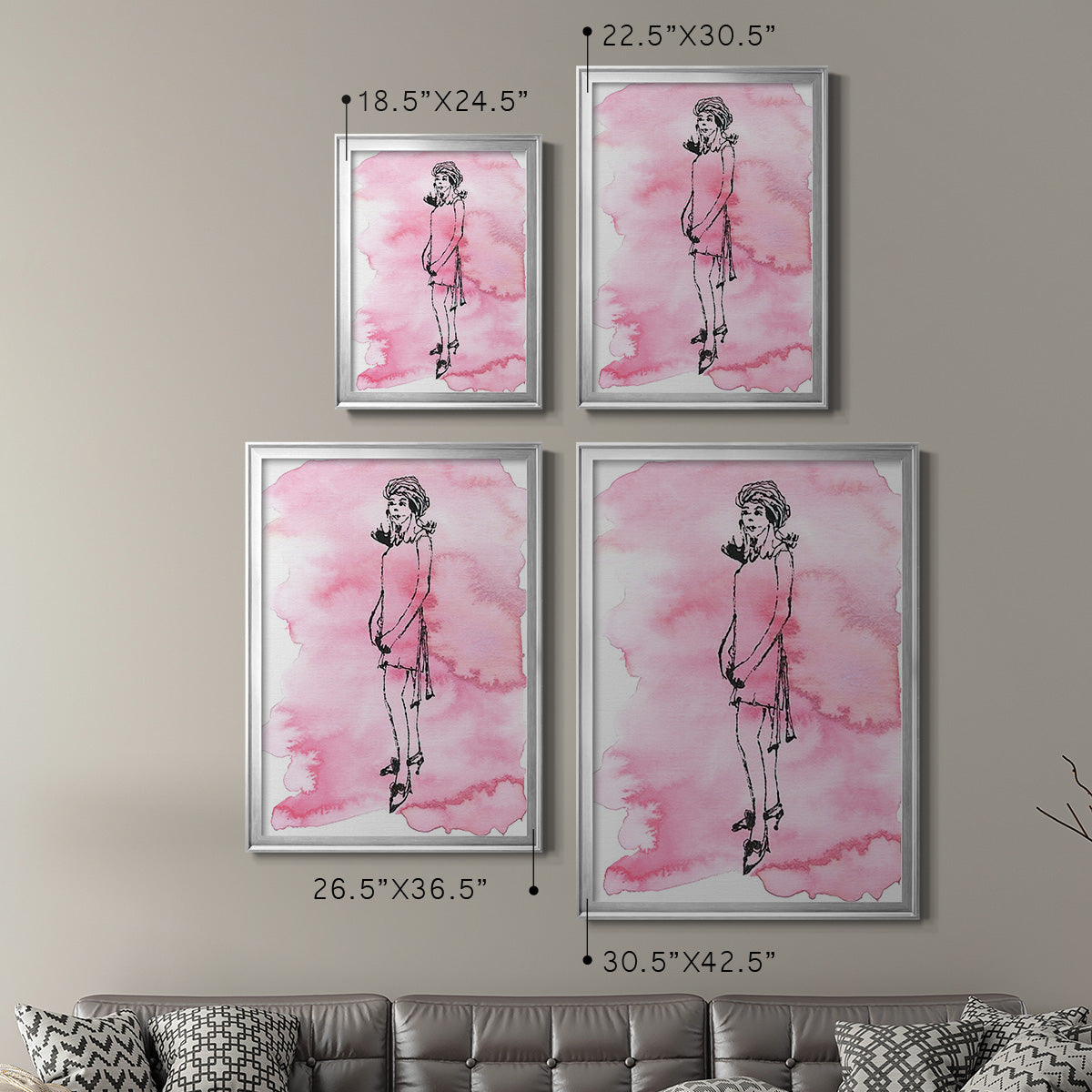 60's Fab II - Modern Framed Canvas Print