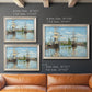 Ships Riding on the Seine - Ornate Framed Canvas Print