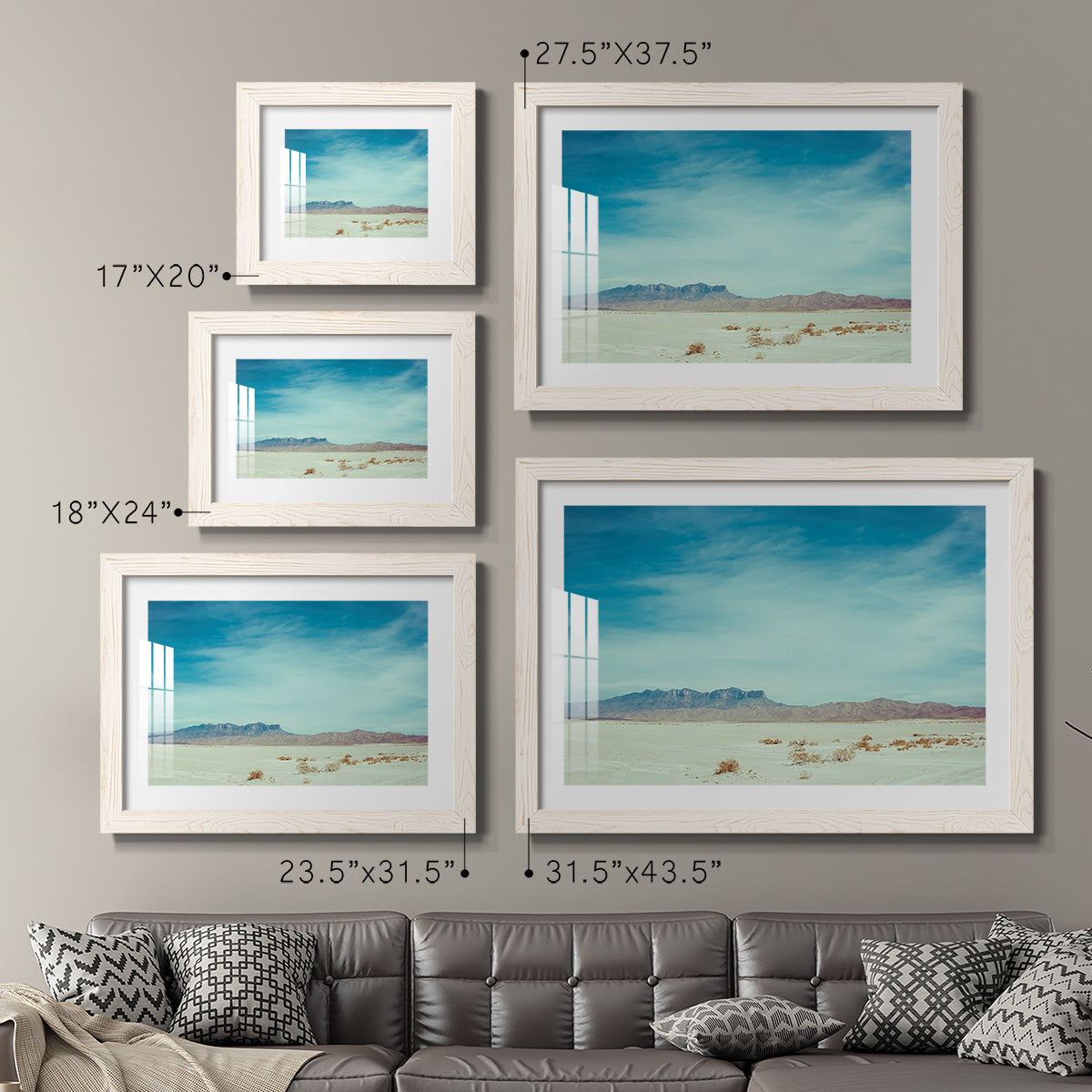 Salt Flat Walk II - Barnwood Framed Art Print