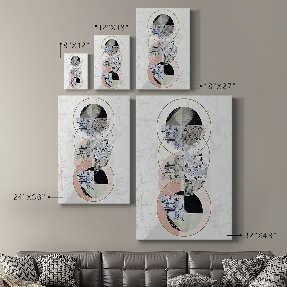 Inner Circles II Premium Gallery Wrapped Canvas - Ready to Hang