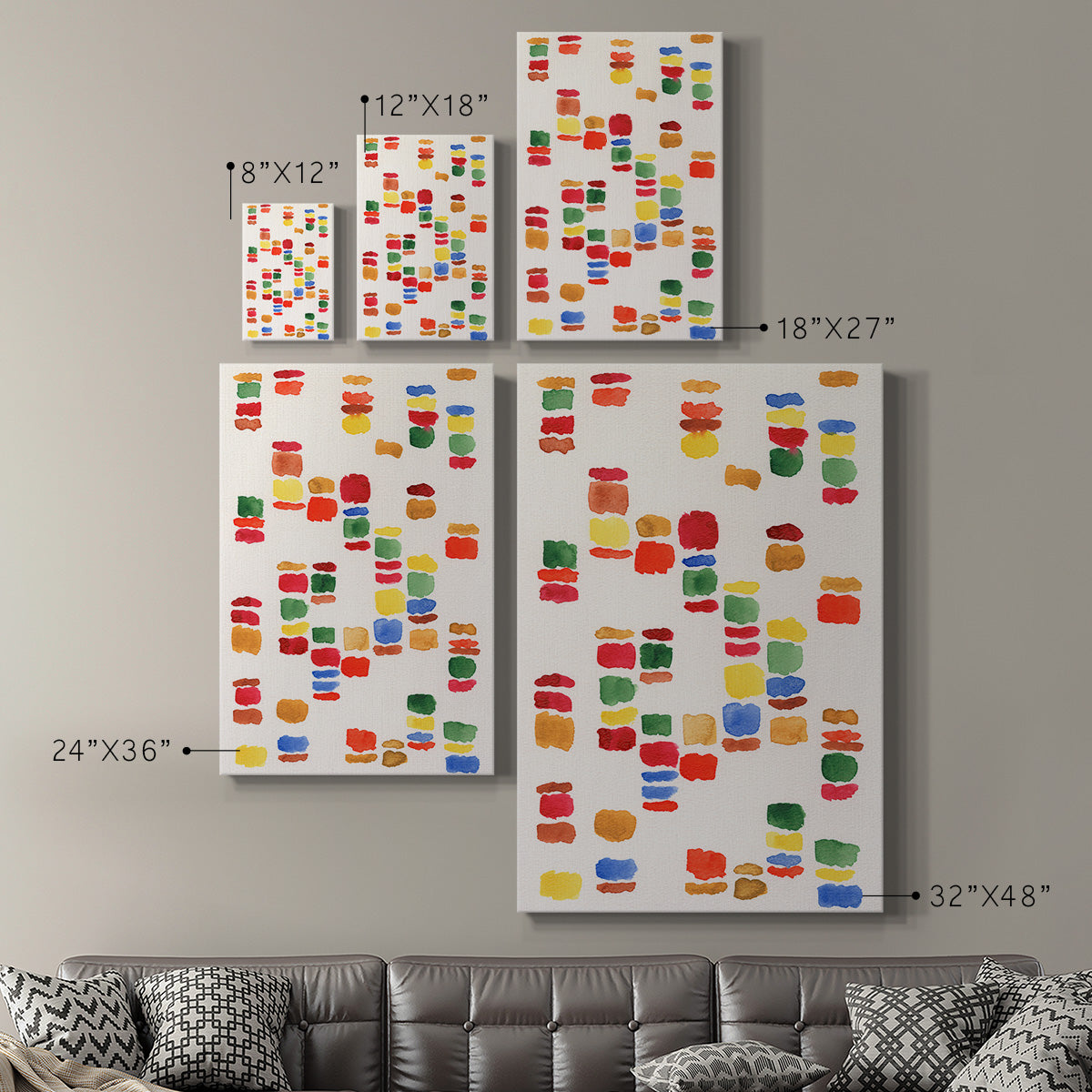 Colorful Code I Premium Gallery Wrapped Canvas - Ready to Hang