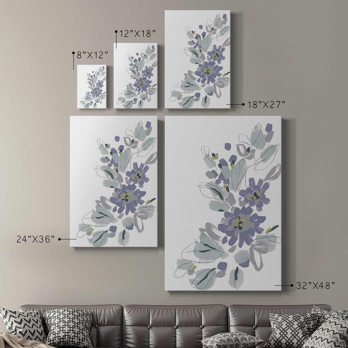 Periwinkle Patch II - Canvas Art Print