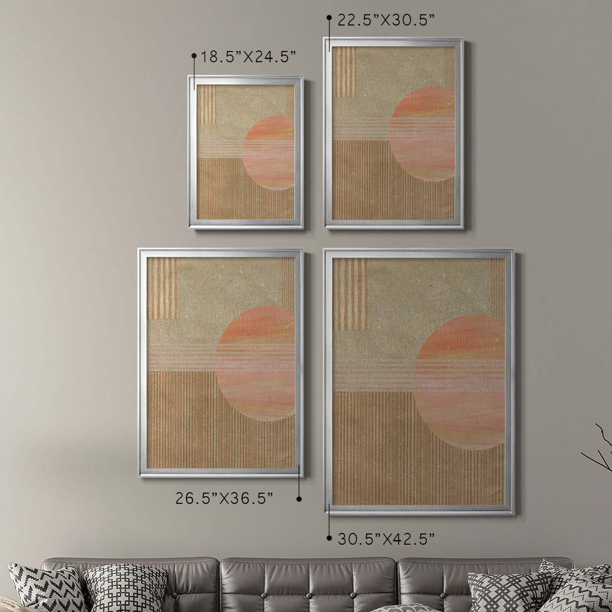 Adobe Sunrise II - Modern Framed Canvas Print