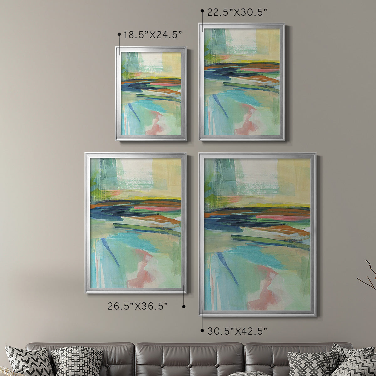 Radiant Horizon II - Modern Framed Canvas Print