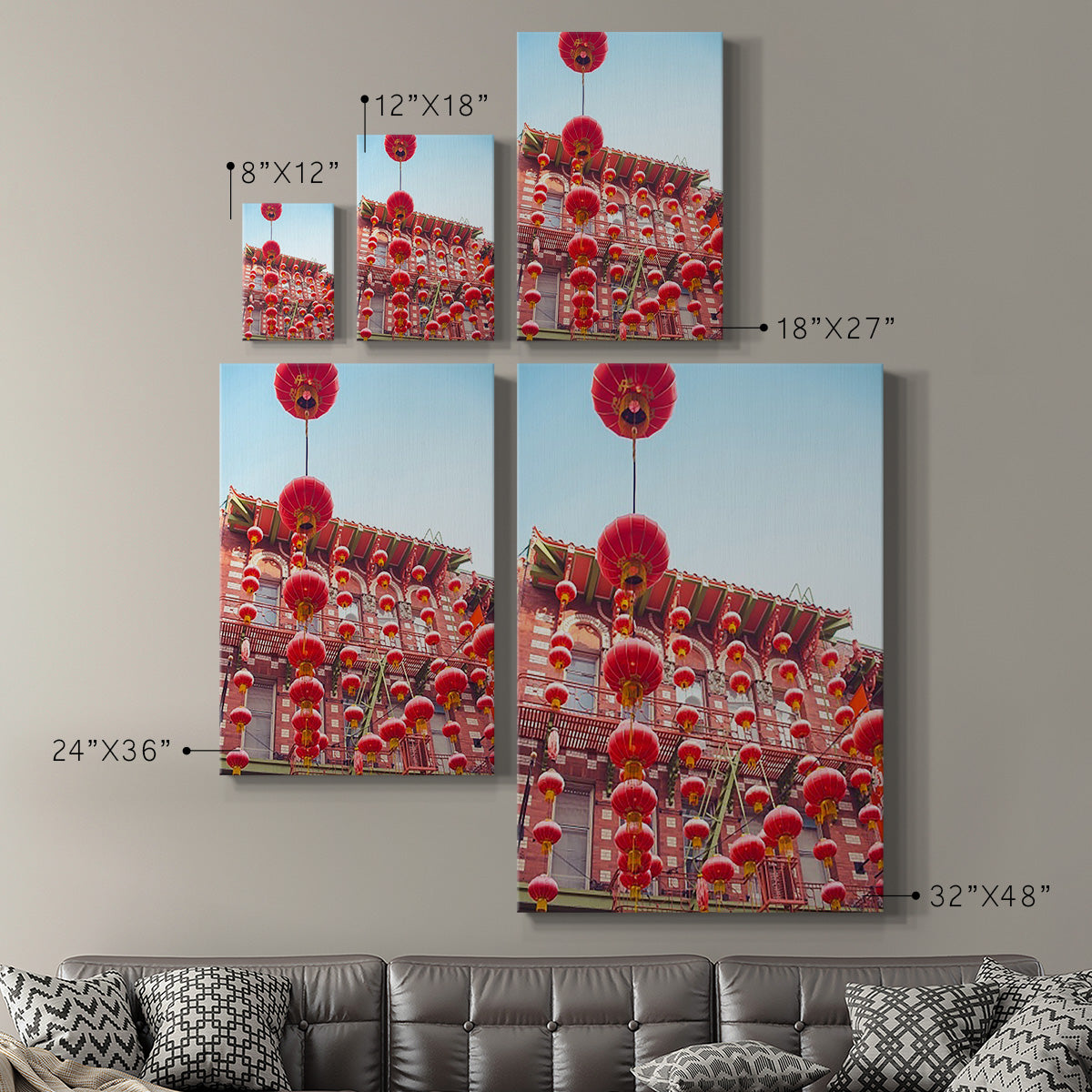 Lovely Lanterns I Premium Gallery Wrapped Canvas - Ready to Hang