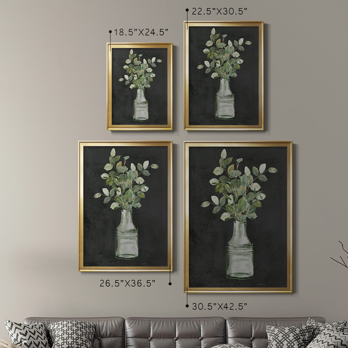 Artisanal Bouquet I - Modern Framed Canvas Print