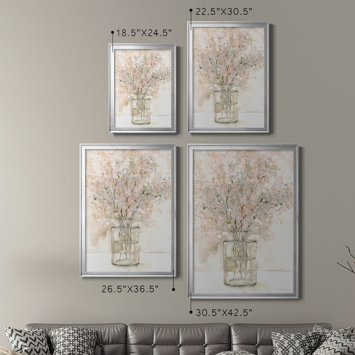 Delicate Arrangement I - Modern Framed Canvas Print