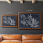 Foliage on Navy V Premium Framed Canvas- Ready to Hang