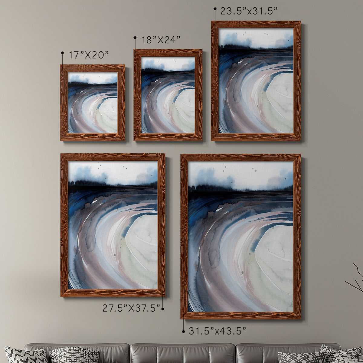 Geode Valley I - Premium Framed Canvas 2 Piece Set - Ready to Hang