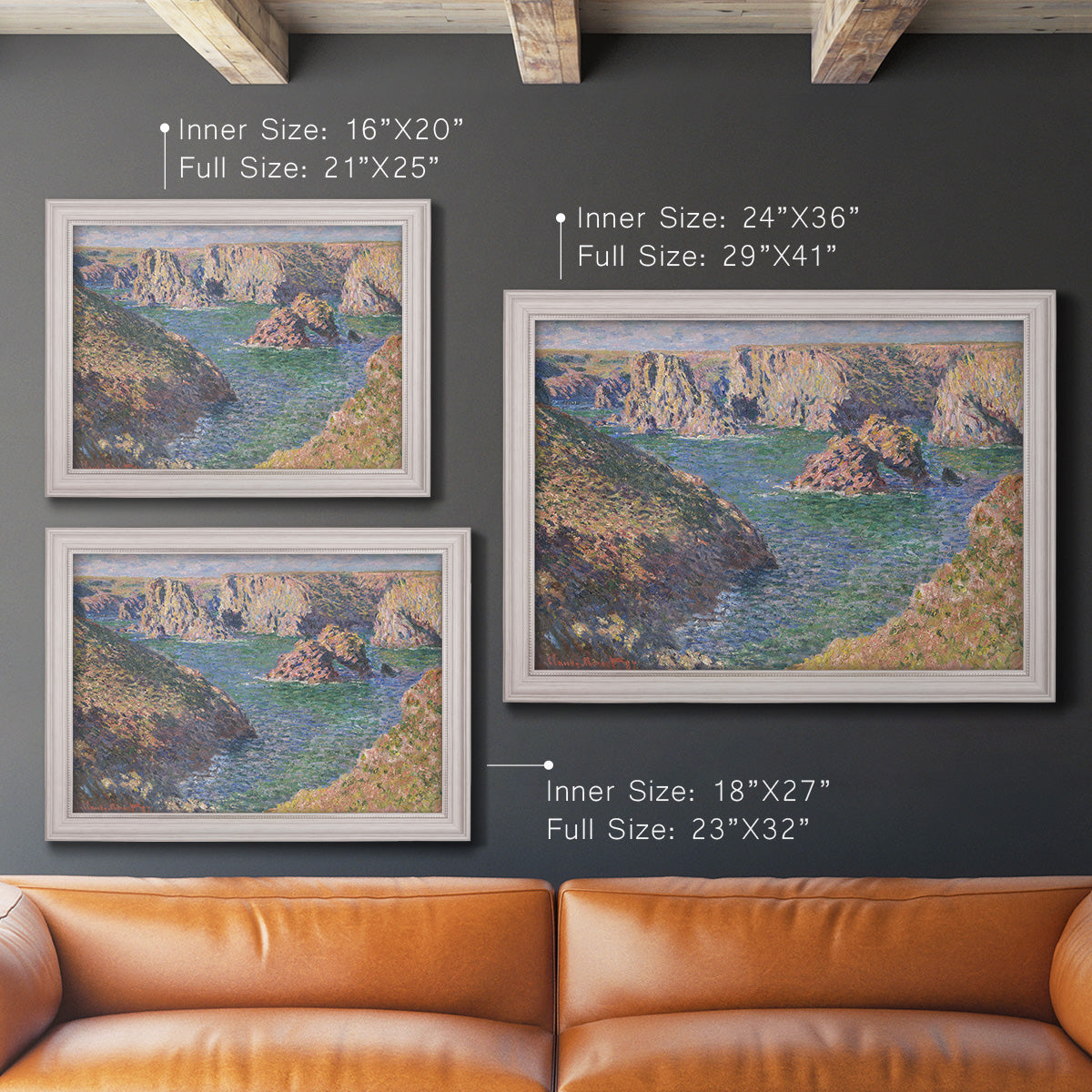 Port-Domois, Belle-Isle - Ornate Framed Canvas Print