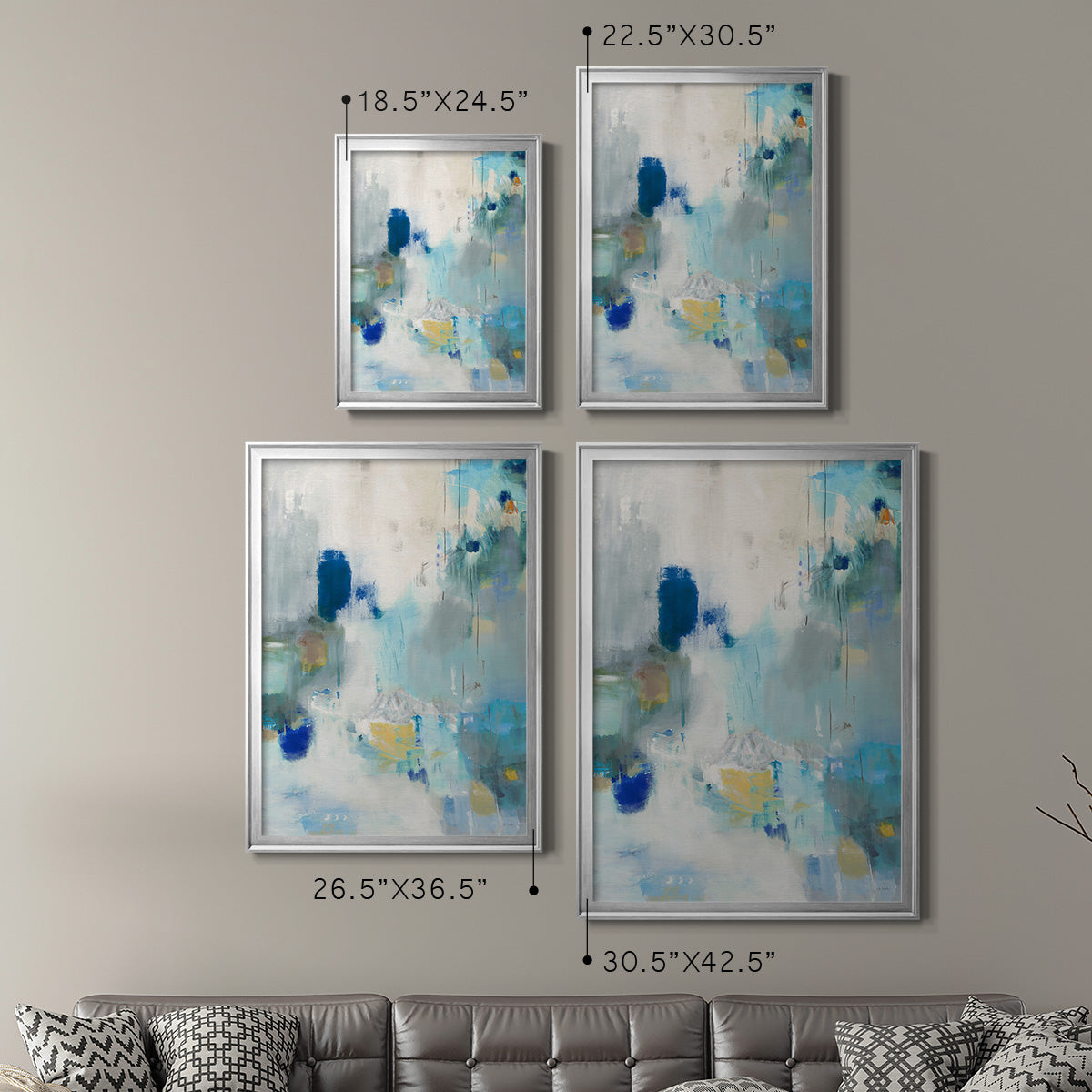 Celeste Motion II - Modern Framed Canvas Print